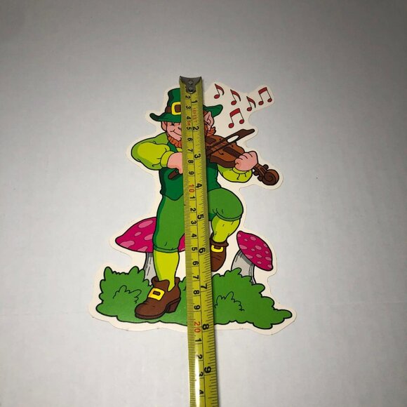 Vintage? Die Cut? St. Patrick's Day Decoration Leprechauns Rainbow Pot Of Gold - Picture 13 of 14